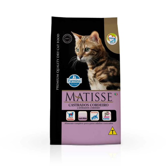 Ração Matisse Gatos Castrados Cordeiro 7,5Kg