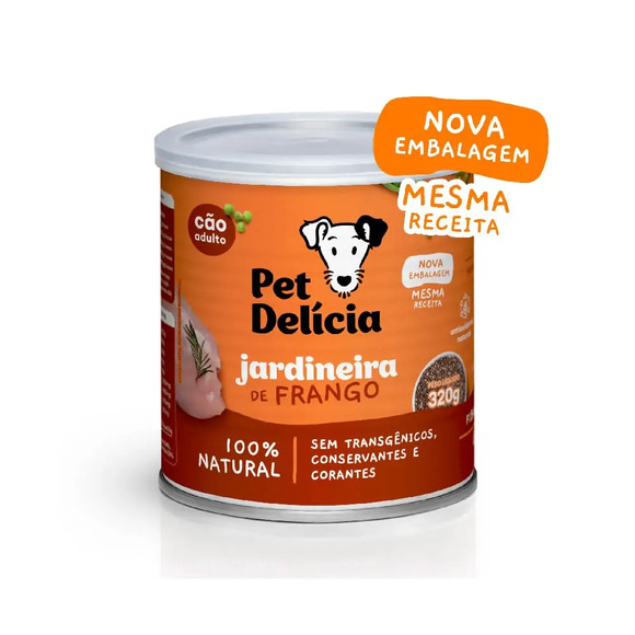 Ração Úmida Pet Delícia Cães Jardineira de Frango 320 g