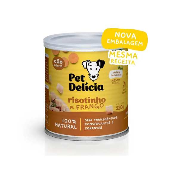 Ração Úmida Pet Delícia Cães Risotinho de Frango 320 g