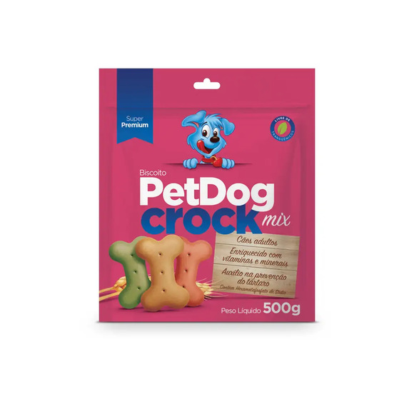 Biscoito Crock Mix para Cães PetDog 500g
