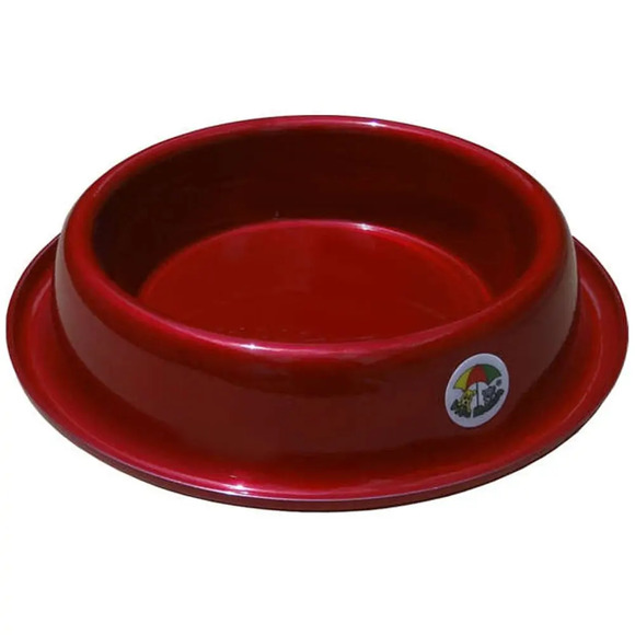 Tigela Pet Ração Água Alumínio Vida Mansa Vermelho 700 ml