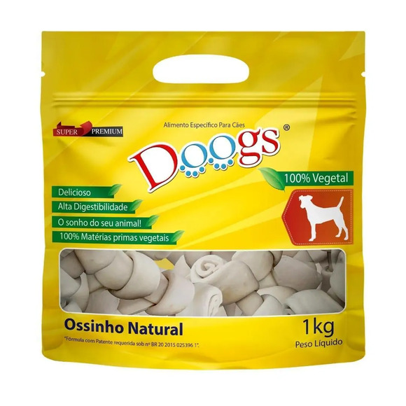 Petisco Para Cães Ossinho Nó Natural 3/4 1 Kg