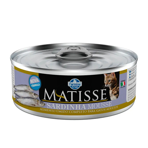 Ração Úmida Matisse Mousse Gatos Adultos Sardinha 85g