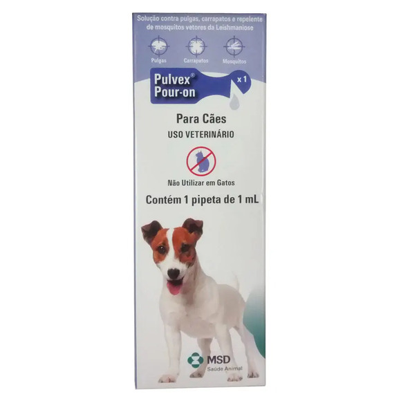 Antipulgas e Carrapatos Cães Pulvex Pour On 1 pipeta