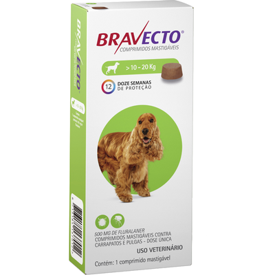 Bravecto 500mg - 10 A 20 Kg