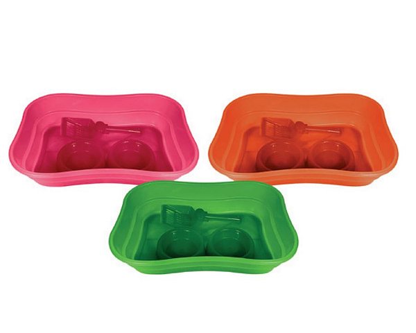 Kit Gato 3 Em 1 Neon Colorido