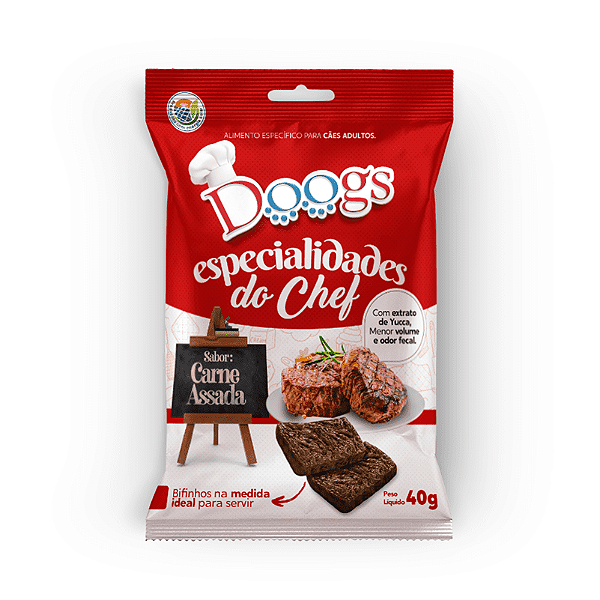 Bifinho Doogs Esp. Do Chefe Carne Assada 40 Grs