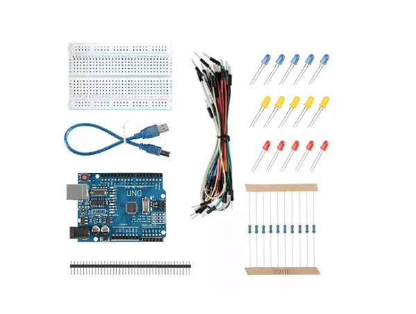 KIT STARTER C/ UNO CH340 COMPATÍVEL ARDUINO+ BOX