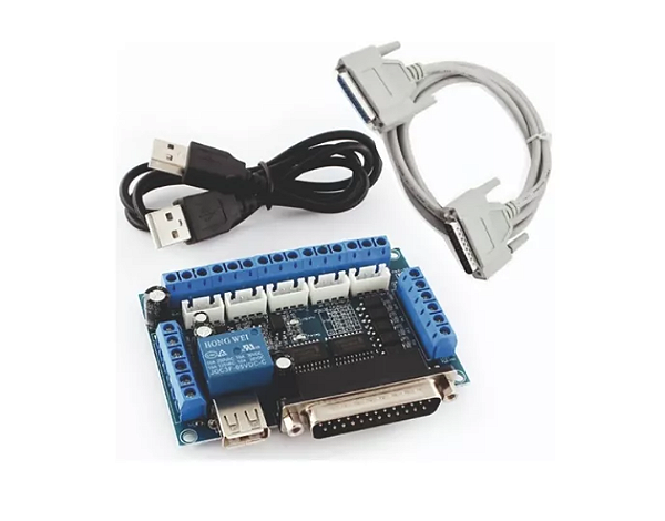 Placa Interface Cnc 5 Eixos Bob + Cabo Db25