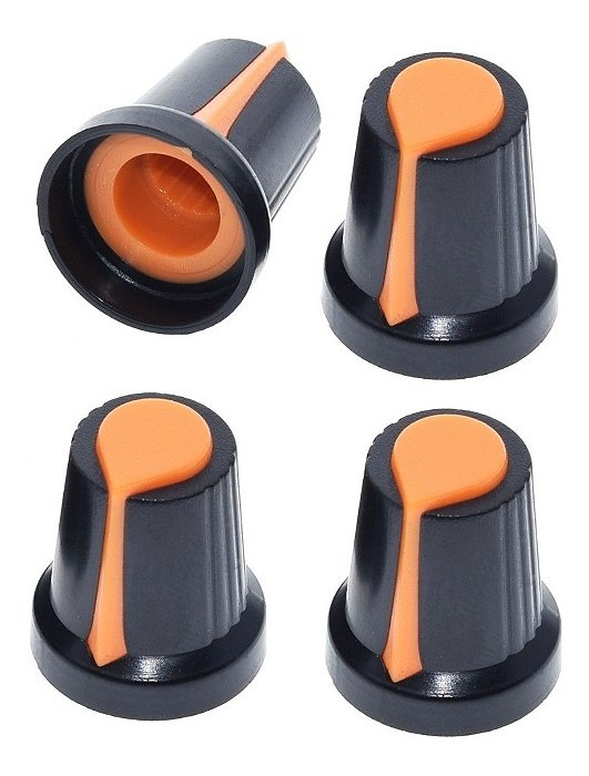 10 X KNOB PARA POTENCIOMETRO WH148 15X17mm - LARANJA