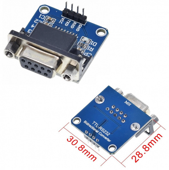 5 X MÓDULO DB9 CONVERSOR MAX3232 RS232 TTL SERIAL