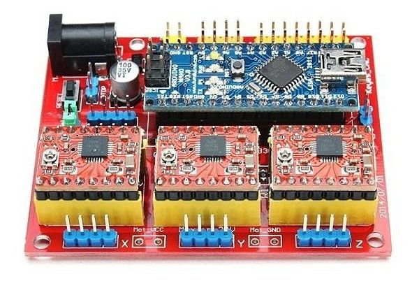 CNC SHIELD V4 PARA ARDUINO NANO - ARDUCORE - Robótica Educacional arduino