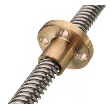 FUSO TRAPEZOIDAL TR8 8X400MM PASSO 8MM + FLANGE