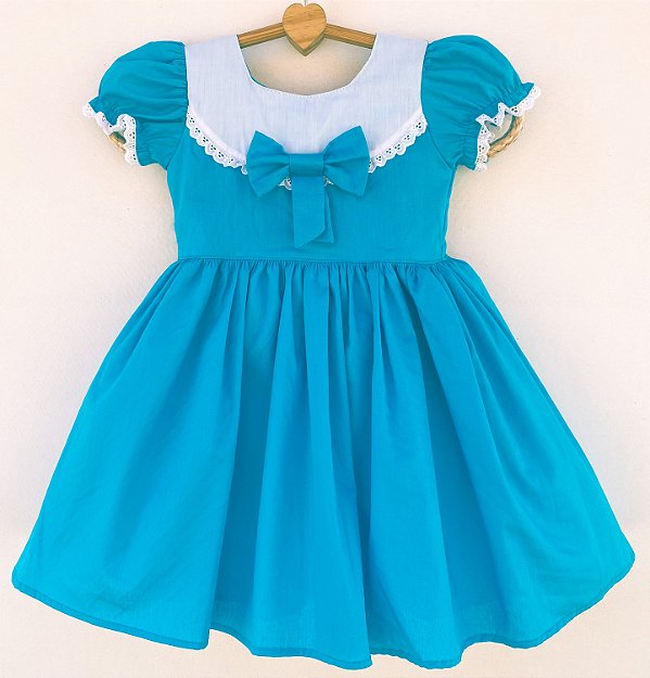 Vestido infantil Amor Puro - Azul Celeste