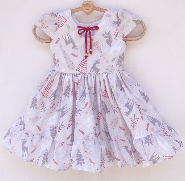 Vestido infantil especial de natal - Noite de natal