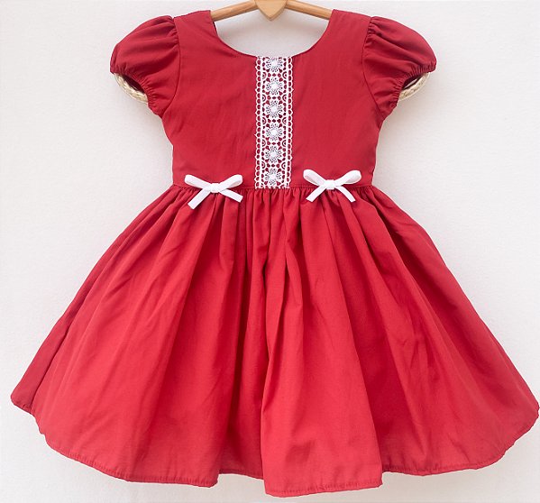 Vestido Infantil Pureza - Vermelho