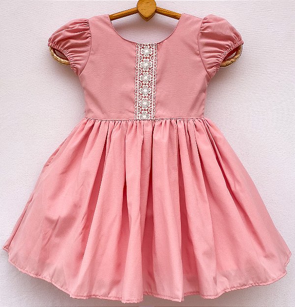 Vestido Infantil Pureza - Rosa