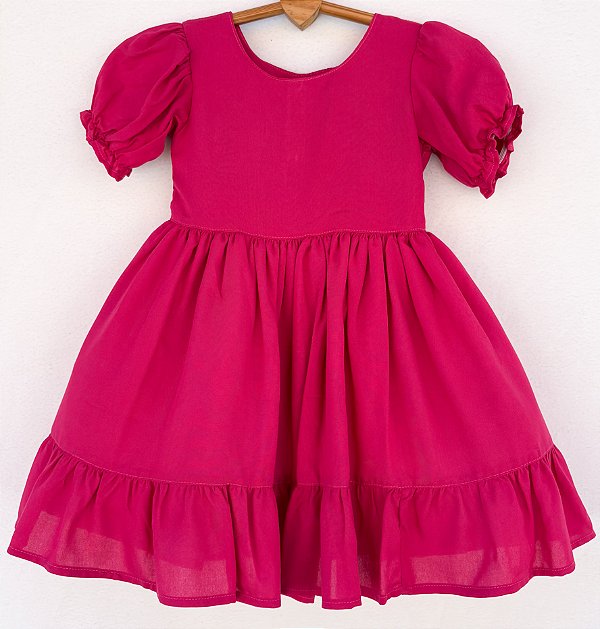Vestido infantil Coleção de inverno Abraço - Abraço pink