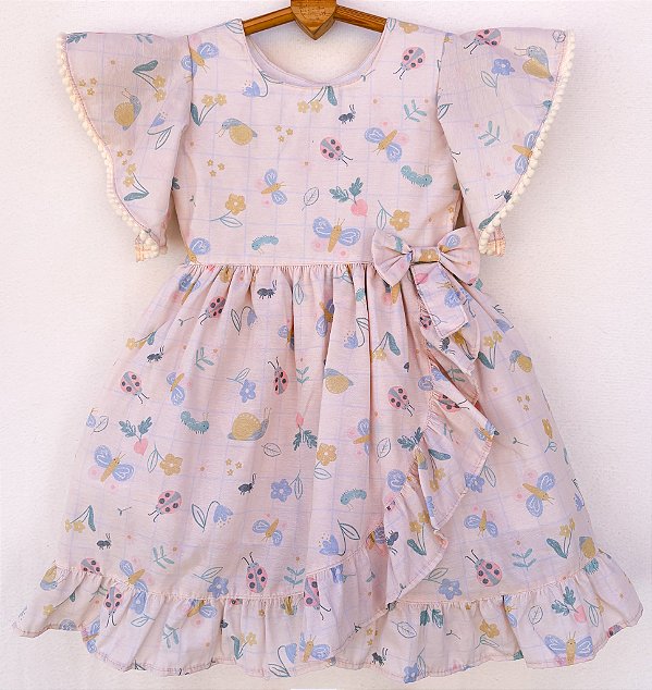 Vestido infantil Coleção Colorê - Bichos em cores