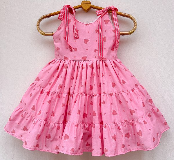 Vestido infantil Coleção Colorê - Uma cor de coração