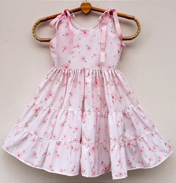 Vestido infantil Coleção Florescer - Flores delicadas