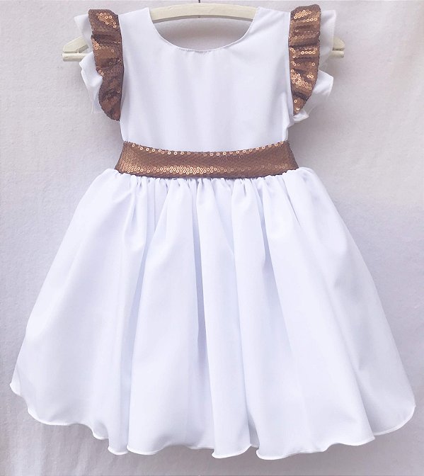 vestido de paete branco