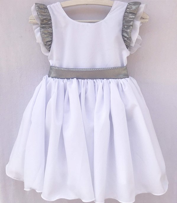 vestido branco com prata