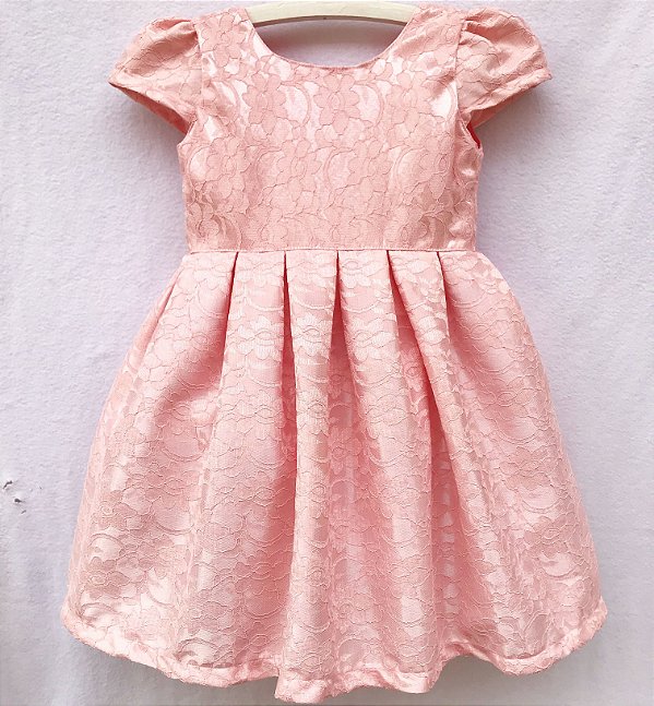 vestido infantil com pregas