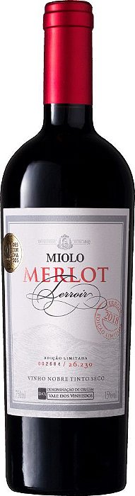 Vinho Miolo Merlot Terroir 2018 - 750ml