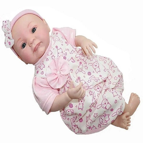Boneca Realista Mariazinha 43cm tem Cheirinho de Bebê Reborn