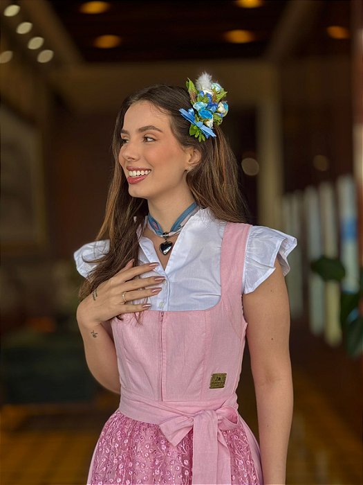 ARRANJO DE CABELO OKTOBERFEST - AZUL