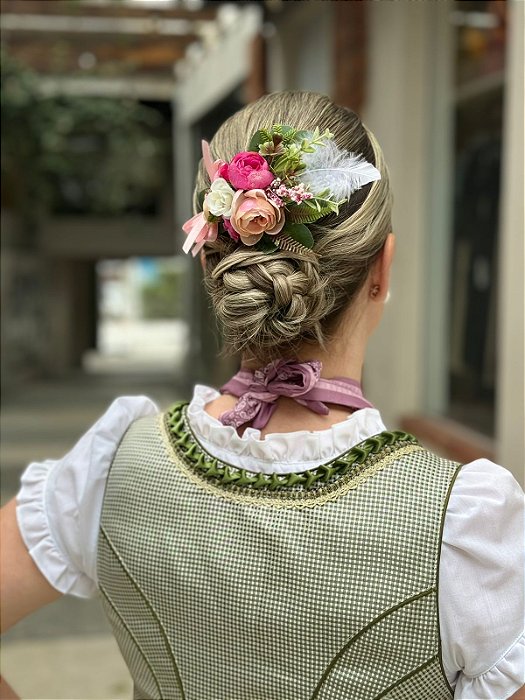 ARRANJO DE CABELO OKTOBERFEST - ROSA