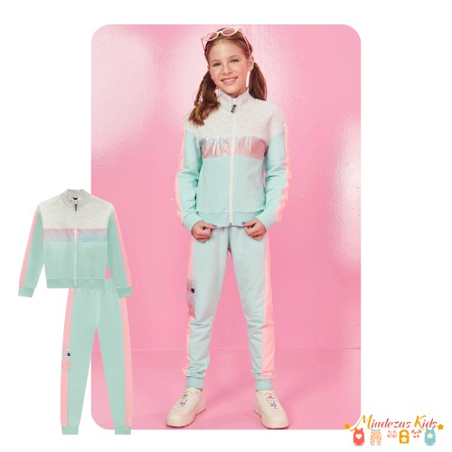 Conjunto de jaqueta e calça em moletom Vic&Vicky candy - Loja de Roupa  Infantil e Teen Online