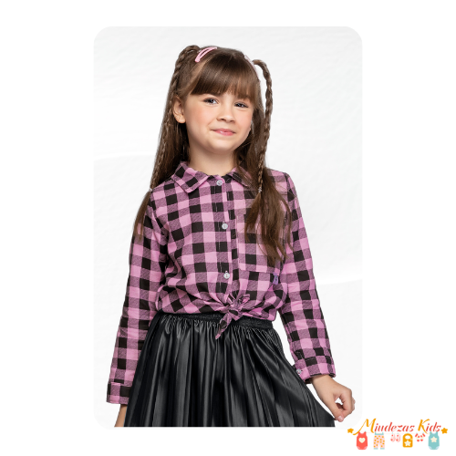 Camisa Flanela Toca Infantil, Camisa Xadrez Infantil Flanela