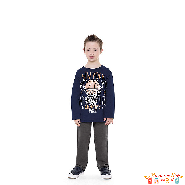 Conjunto de Moletom New York Fakini blk24