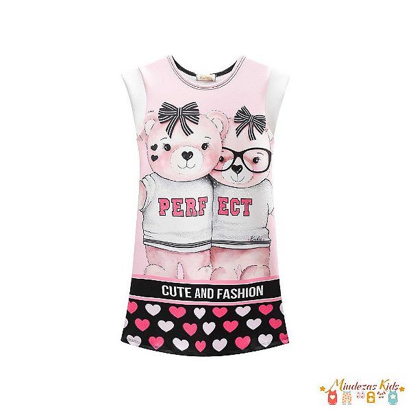 Vestido Ursas Perfect Le Petit Kukie - BLK23