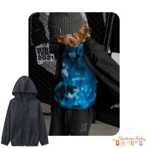 Jaqueta corta vento em nylon Johnny Fox blk23k