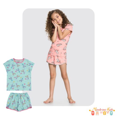 Pijama Meia Malha Alakazoo blk23k