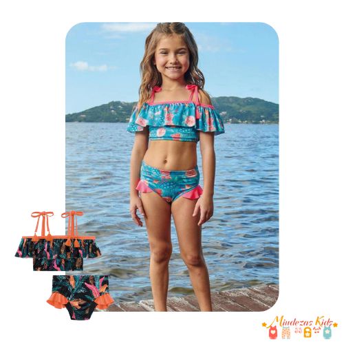 Biquíni em Malha com Proteção UV 50+ Infanti blk23k