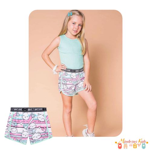 Shorts em Nylon Infanti blk23k