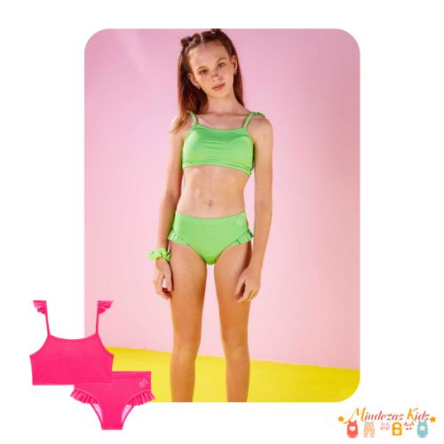 Biquíni em malha com proteção UV50+ Lilimoon blk24k