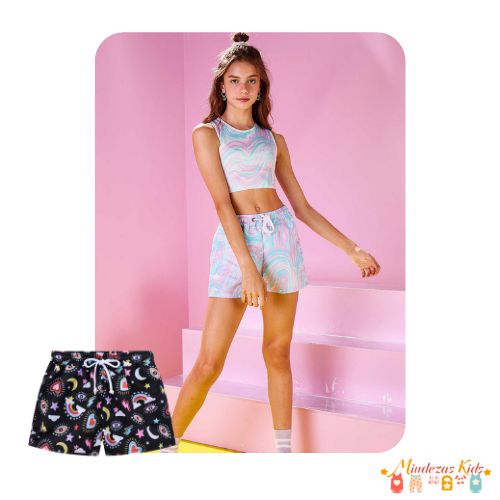 Shorts em nylon Lilimoon blk23k