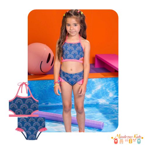 Biquíni em malha com proteção UV50 Kukiê blk24ok