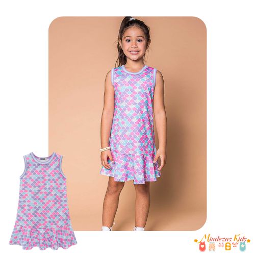 Vestido em cyling Kukiê blk23k