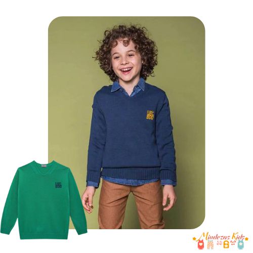 Blusão em tricot 100% algodão e sem costura Luc.boo