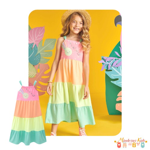 Vestido midi em meia malha Kukiê Alecrim