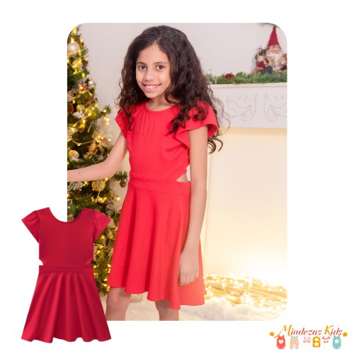 Vestido de festa em malha crepe Vic&Vicky