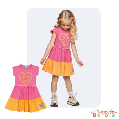 Vestido em cotton light Angerô BLK24