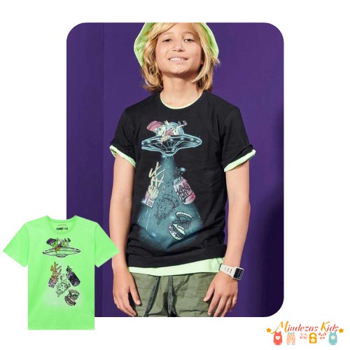 Camiseta em meia malha Johnny Fox