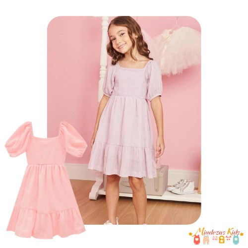 Vestido em laise bordado Princess by Infanti